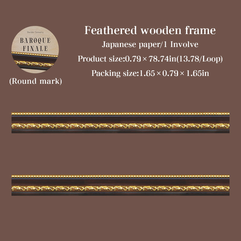 [2601-158] Baroque Finale – Ornate Frame Washi Tape Set (4 Designs)