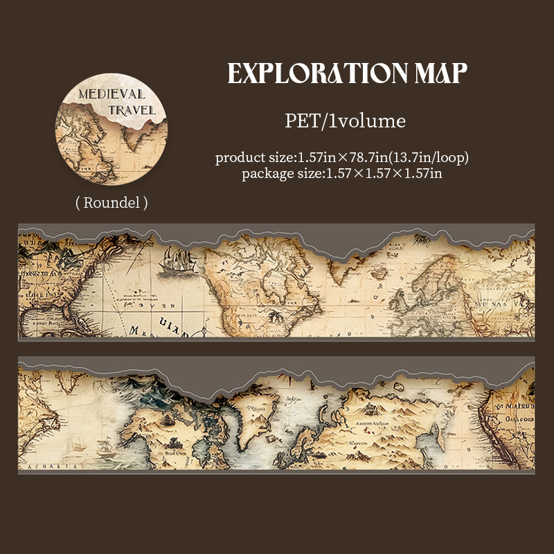 [2603-093] Medieval Travel Scene PET Tape 6 Styles