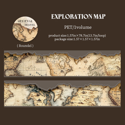 [2603-093] Medieval Travel Scene PET Tape 6 Styles