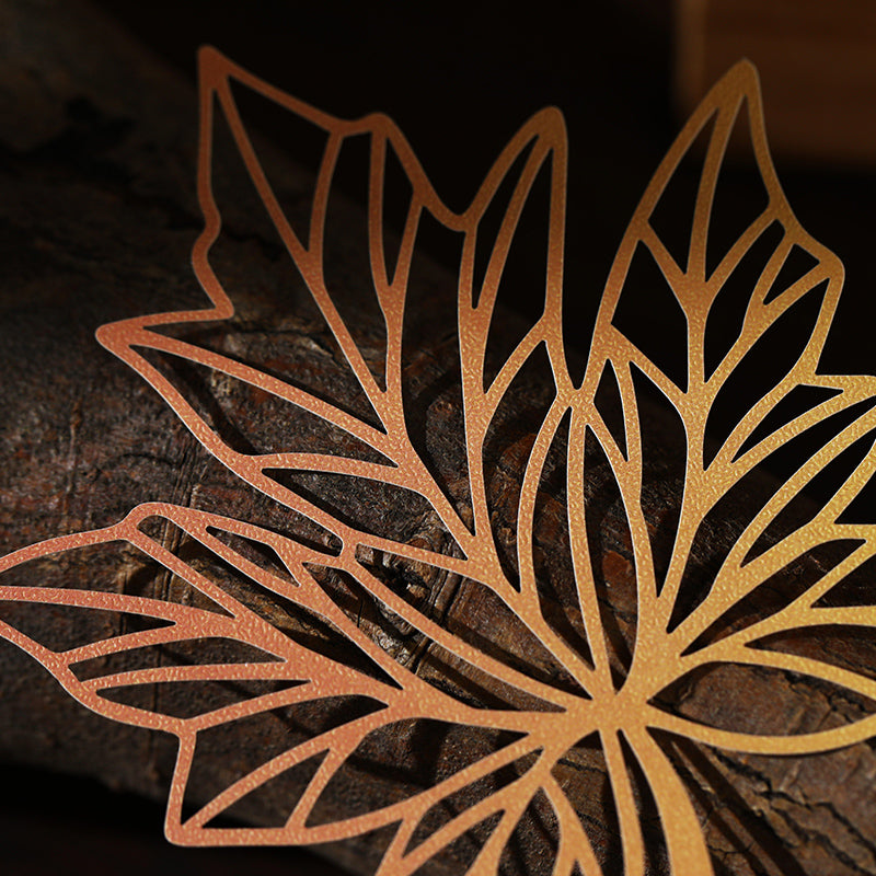 [2601-224] Falling Leaves Paper Cut Series Journal Collage Base Material Pack 10 Pieces 4 Styles