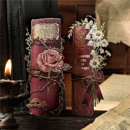 [2602-025] Vintage Gold Foil Bookmark Stickers 3 Styles
