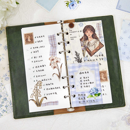 [2601-226] Flower Habitat Station Series Floral Butterfly Journal Sticker Material Pack 6 Styles