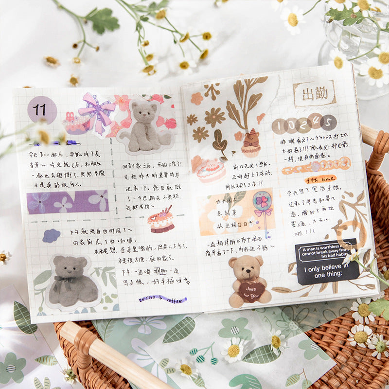 [2603-109] Pastel Texture Journal Collage Paper 8 Styles