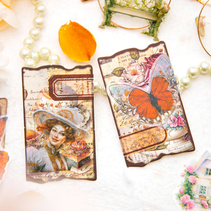 [2603-127] Dreamy Vintage Journal Collage Stickers 6 Styles