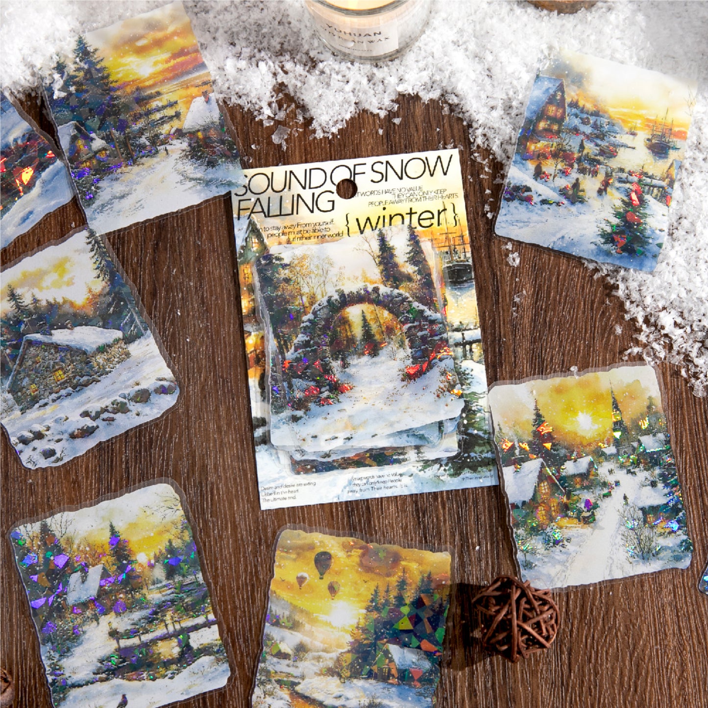 [2601-194] Snowfall Sound Winter Scene Stickers