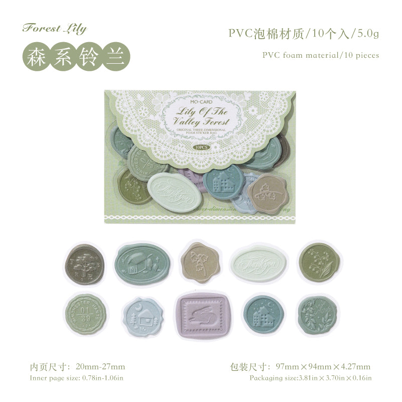 [2601-189] Mo Card Wax Seal Style PVC Stickers