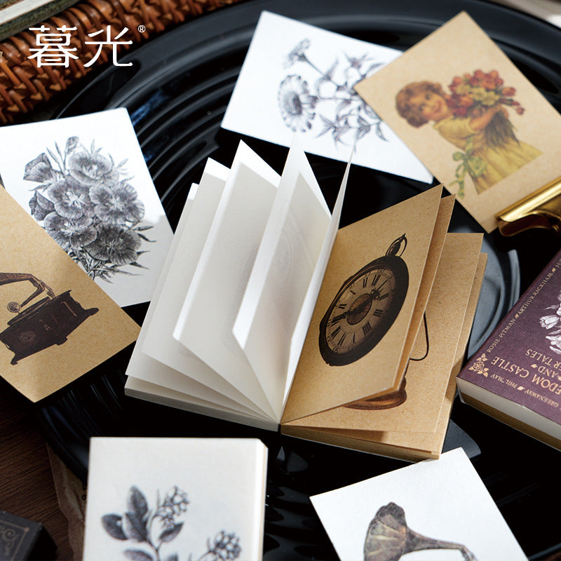 [2601-203] Vintage Book Collage Sticker Book 8 Styles