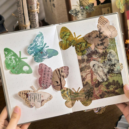 1088 Hot Stamping Sticker Pack Butterfly Smoke Tsukihi Series - Memo Journals