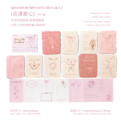 [2602-021] Dream Imprint Vintage Paper Stickers 4 Styles