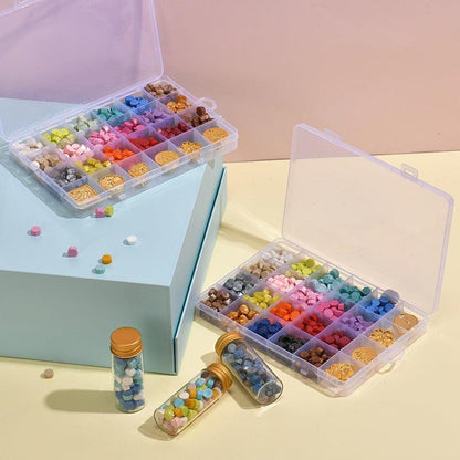 5006 Macaron Fire Paint Stamp Wax Grain Mixed Color Wax Seal Boxed Set - Memo Journals