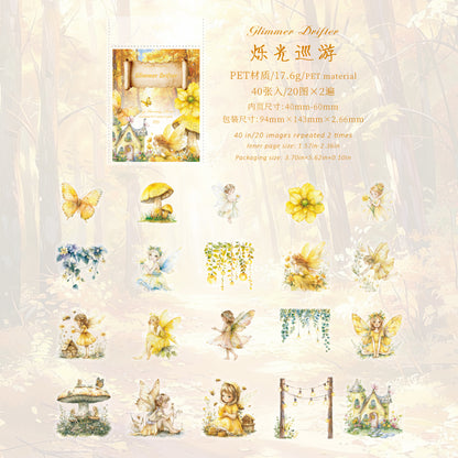 [2603-105] Fantasy Fairy Cartoon PET Stickers 6 Styles