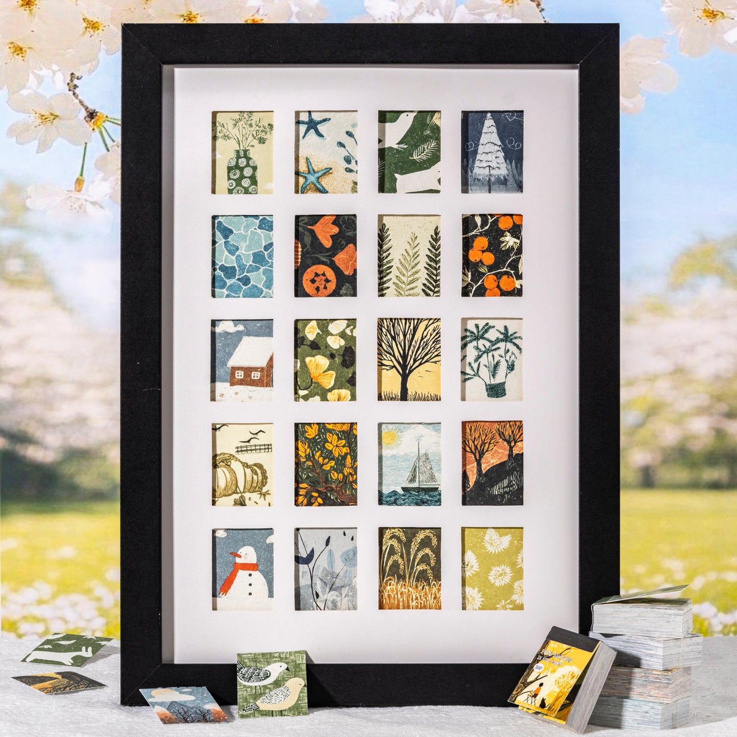 [2601-236] Four Seasons Roaming Series Journal Decorative Stickers 4 Styles