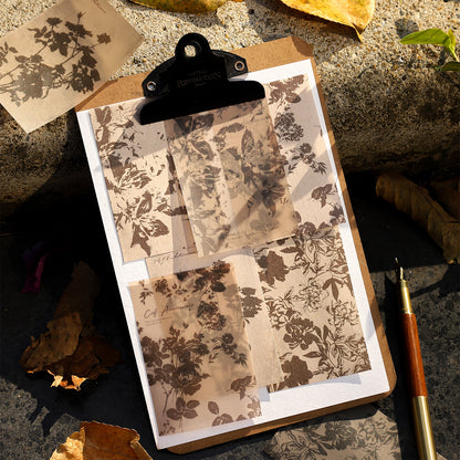 [2601-136] Botanical Texture Paper – Nature Collage Journaling Backgrounds (6 Designs)