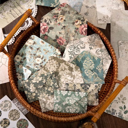 [2601-202] Vintage Floral Letter Envelope Paper Set 6 Styles