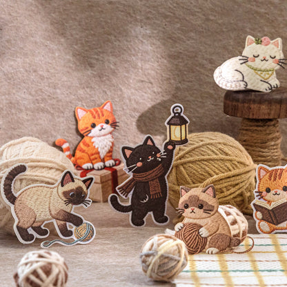 [2602-023] Embroidered Puppy Animal Stickers 40 Sheets