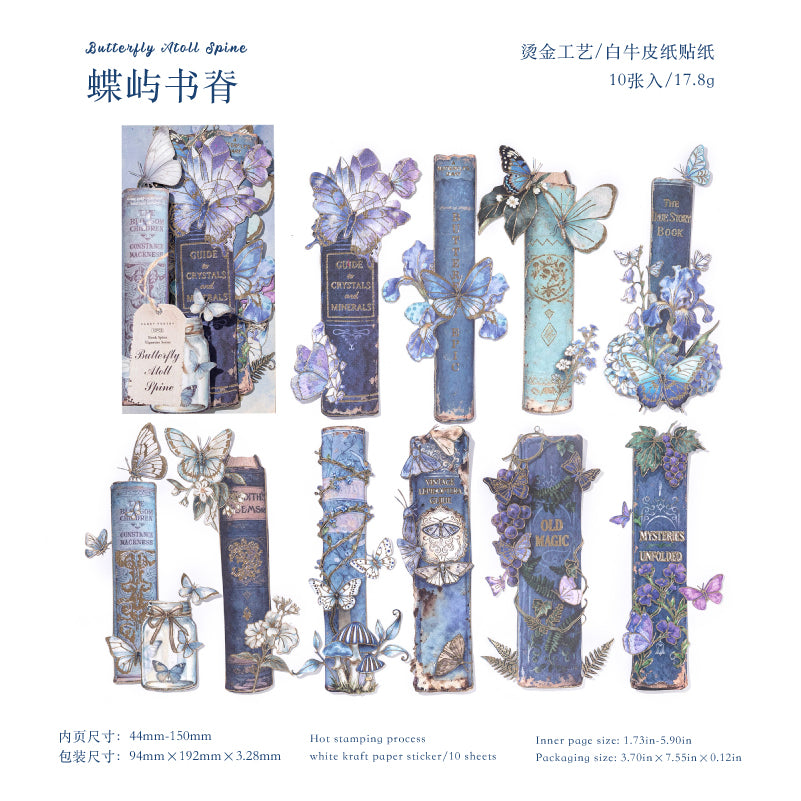 [2602-025] Vintage Gold Foil Bookmark Stickers 3 Styles