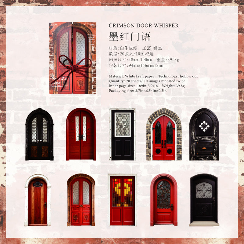 [2602-026] Vintage Door Frame Collage Stickers 6 Styles