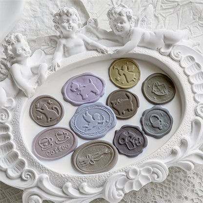 [2601-189] Mo Card Wax Seal Style PVC Stickers