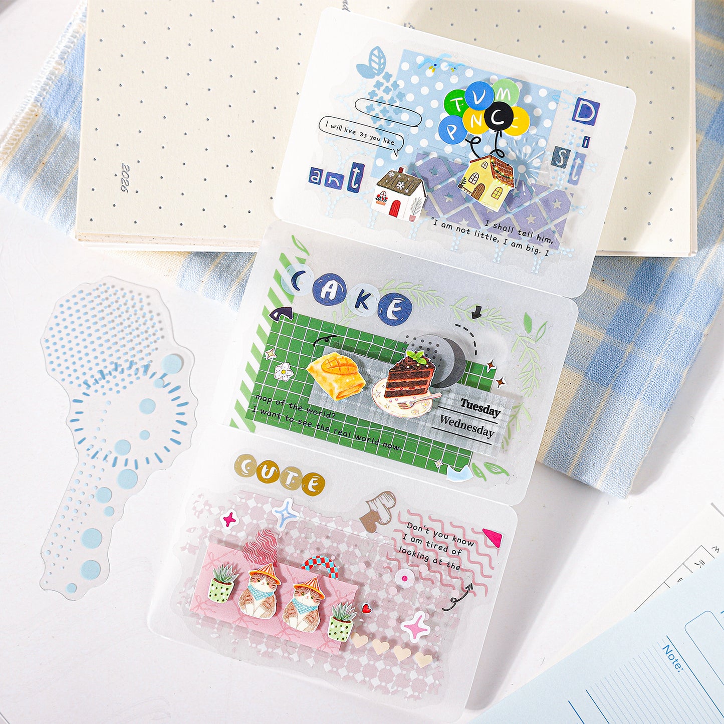[2603-119] Minimal Girl PET Sticker Pack 6 Styles