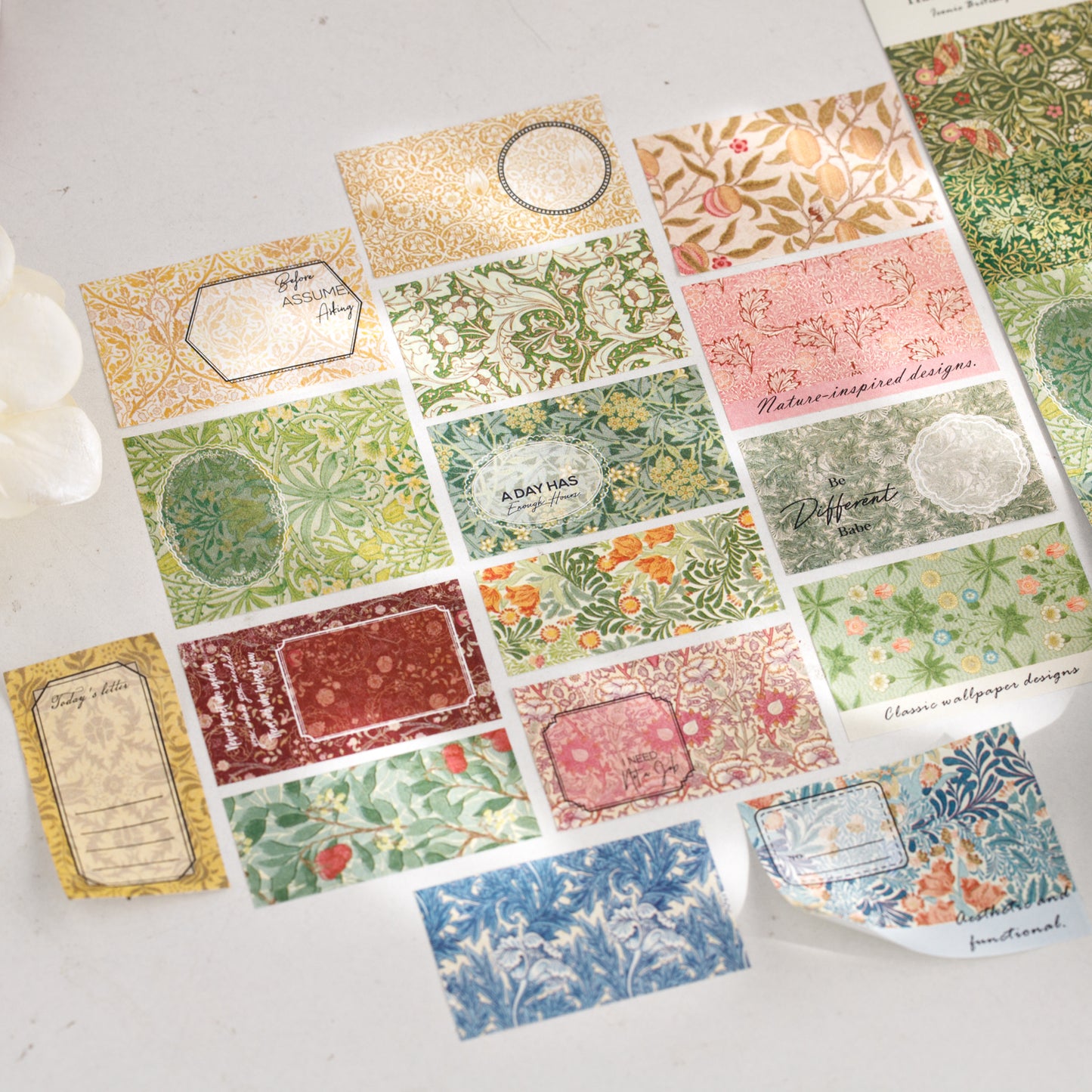 [2602-012] Vintage Floral Pattern PET Tape 4 Styles