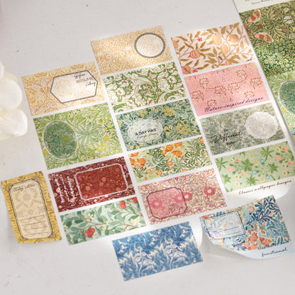 [2602-012] Vintage Floral Pattern PET Tape 4 Styles