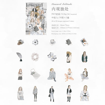 [2601-188] Candy Poetry Girl Journey PET Stickers