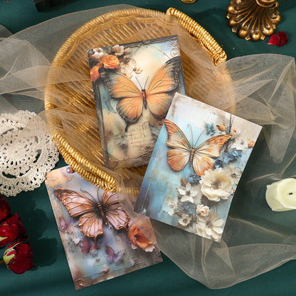 [2601-232] Romantic Butterfly Imprint Series Vintage Journal Background Paper Collage Decoration 4 Styles