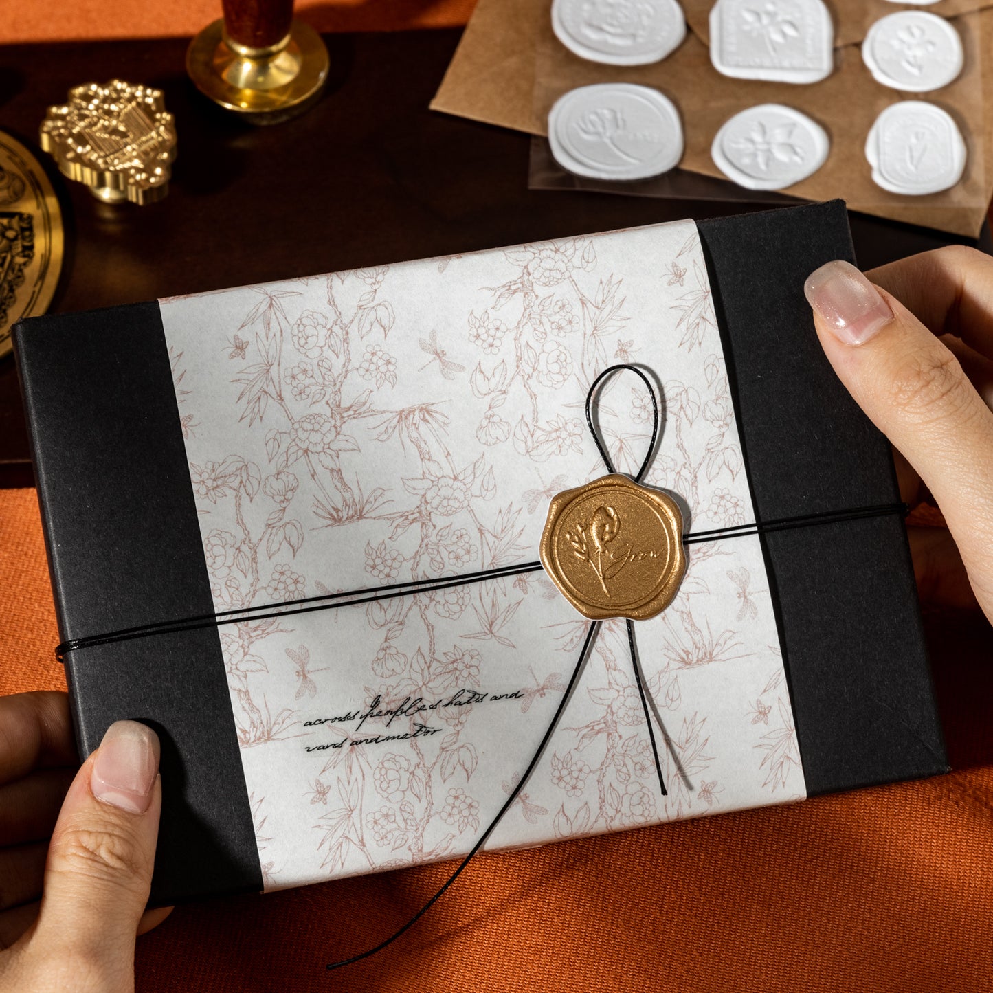 [2601-134] 3D Wax Seal Stickers – Soft Moments Vintage Journaling Set (4 Designs)