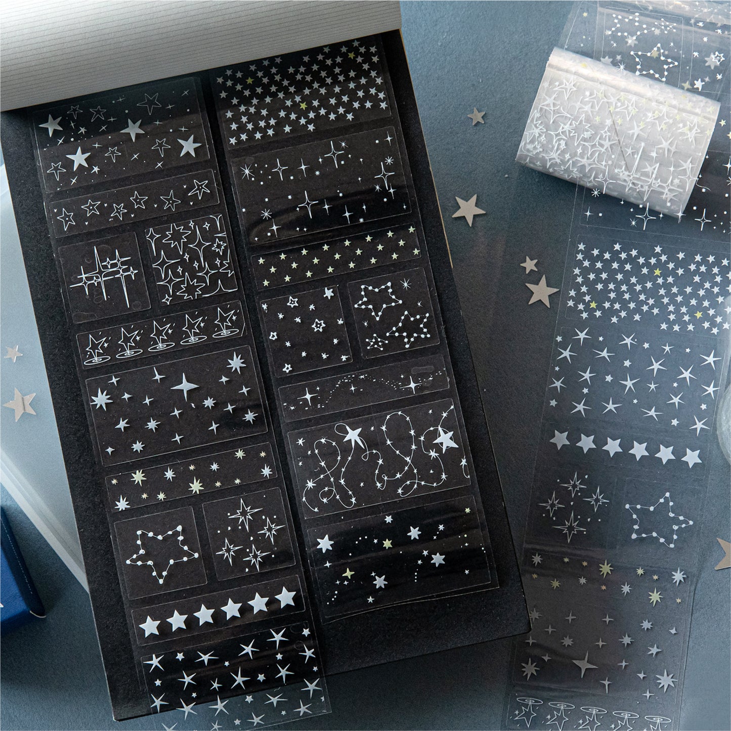 [2602-018] Transparent PET Deco Tape Set 4 Styles