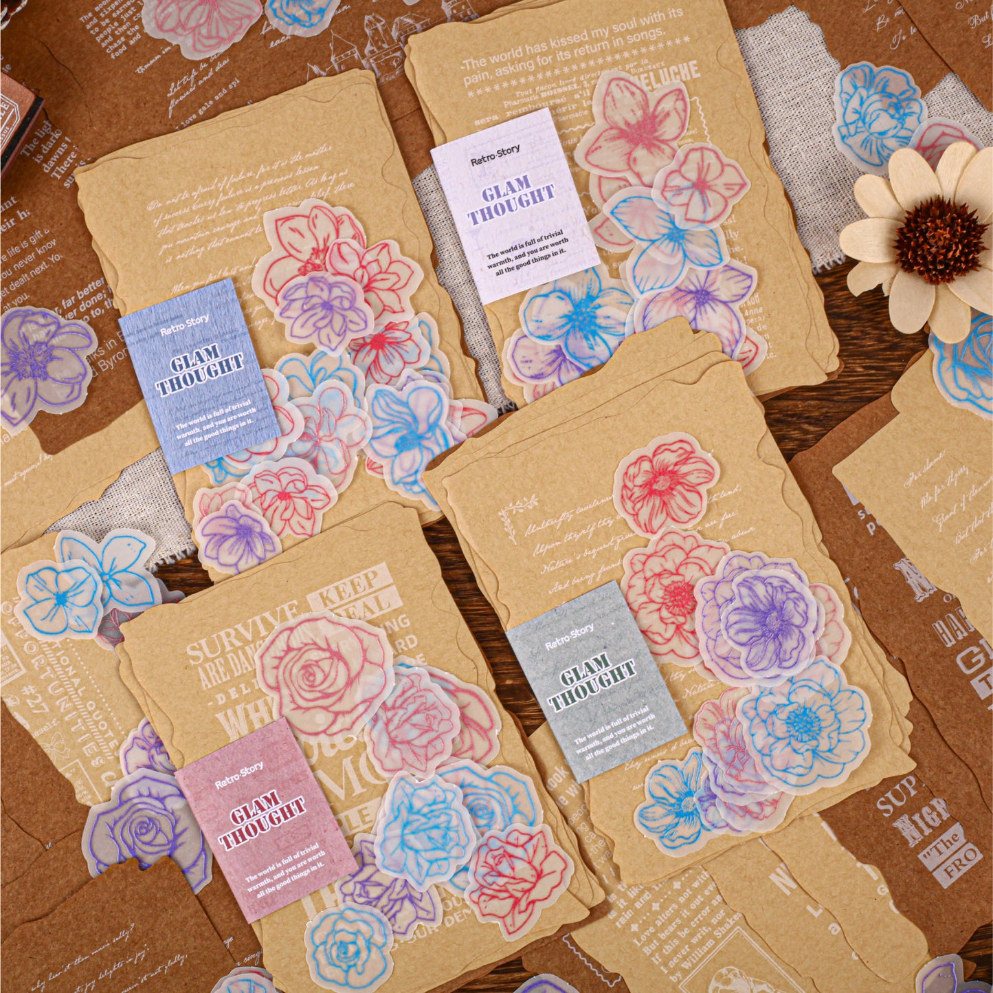 [2603-027] Vintage Fantasy Ephemera Pack 4 Styles