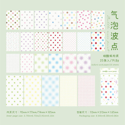 [2603-091] Dot Pattern Vellum Background Paper 4 Styles