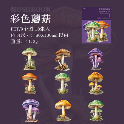 [2601-200] Dark Enchantment Mushroom House Story PET Stickers