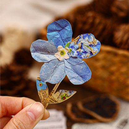 [2602-022] Vintage Floral Collage Stickers 6 Styles