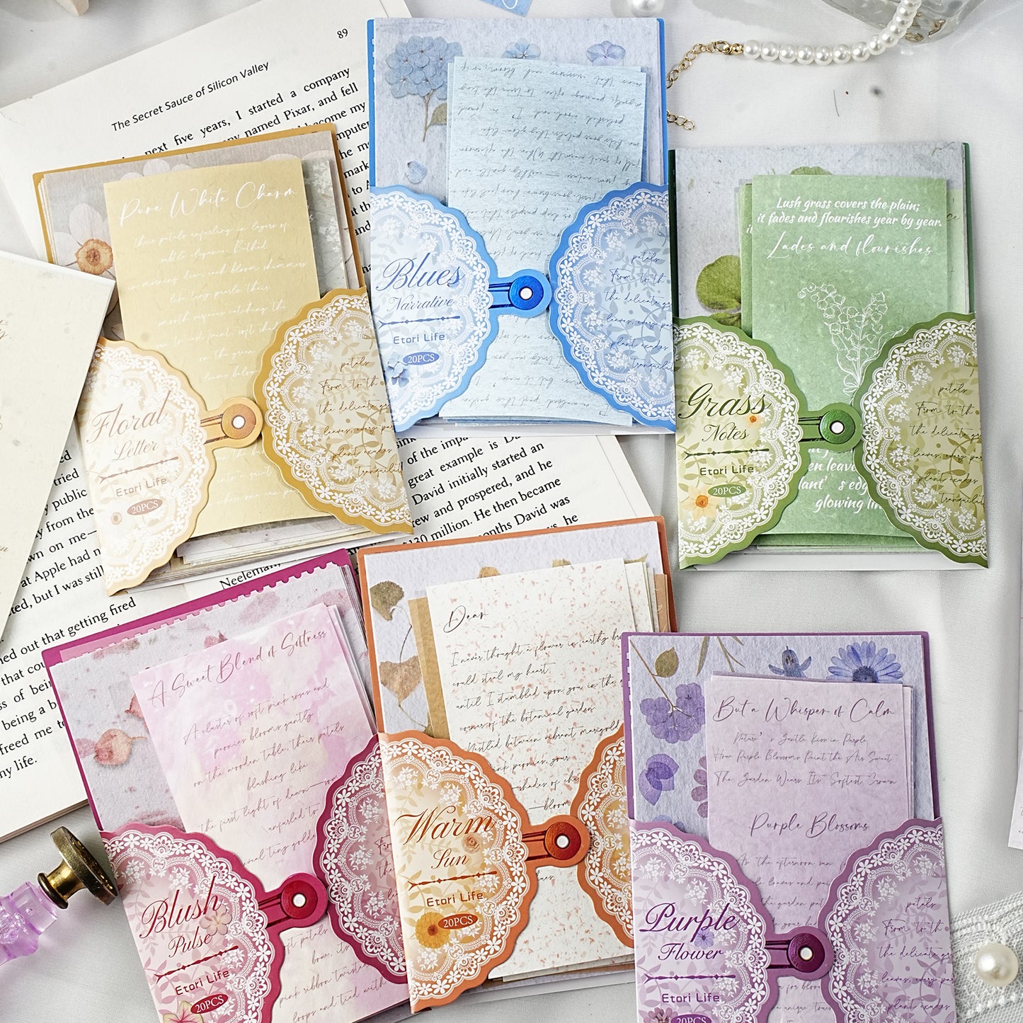 [2603-113] Botanical Journal Collage Paper 6 Styles