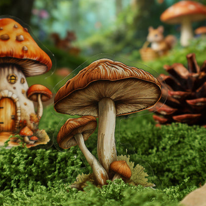 [2601-200] Dark Enchantment Mushroom House Story PET Stickers