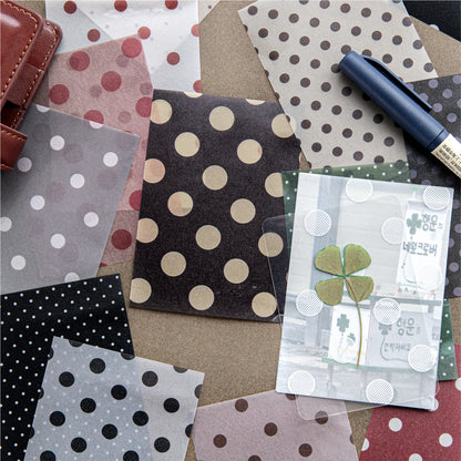 [2603-091] Dot Pattern Vellum Background Paper 4 Styles