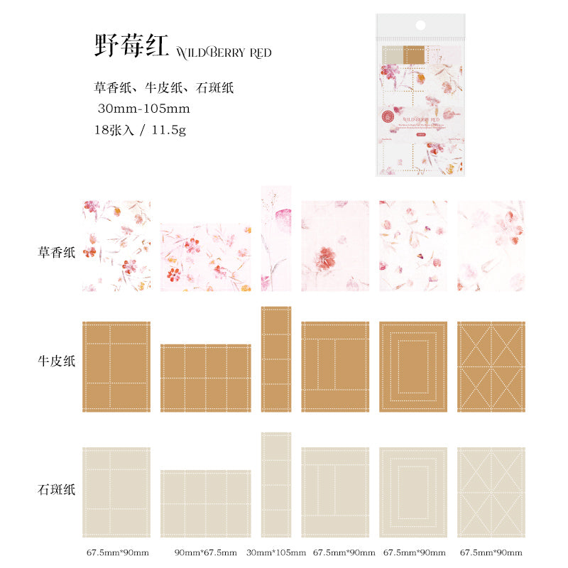 [2601-209] Vintage Botanical Journal Paper Set