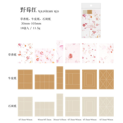 [2601-209] Vintage Botanical Journal Paper Set