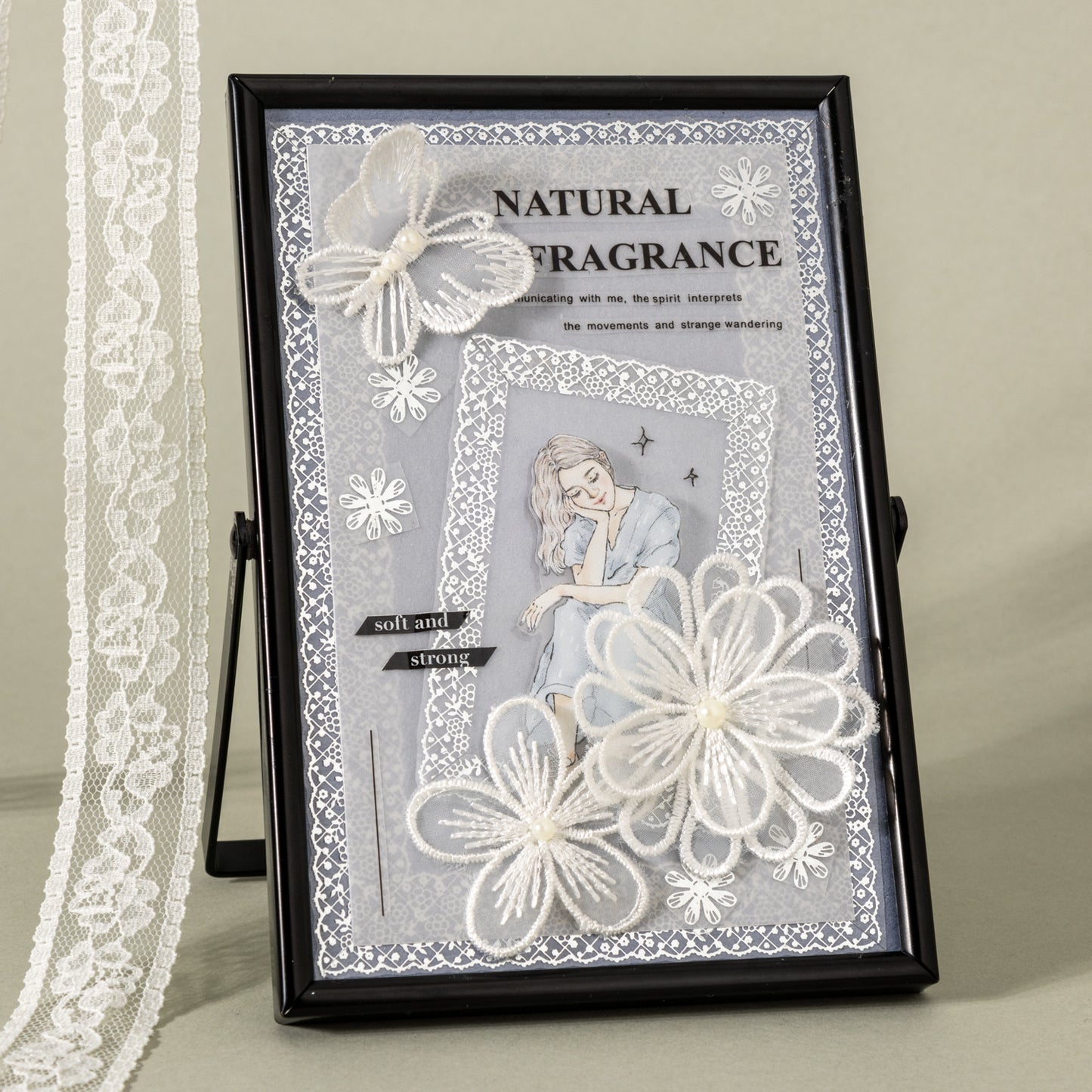 [2601-175] Silver Lace Isle – Foil-Embossed PET Border Tape Set (6 Designs)
