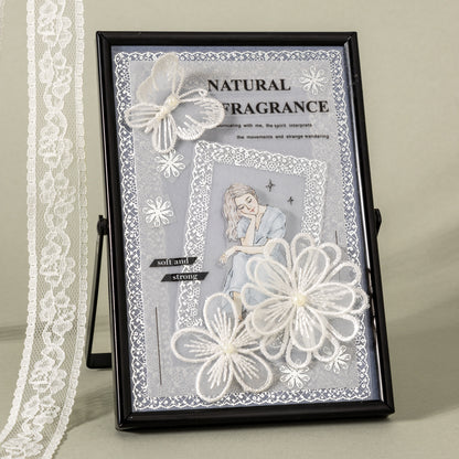 [2601-175] Silver Lace Isle – Foil-Embossed PET Border Tape Set (6 Designs)