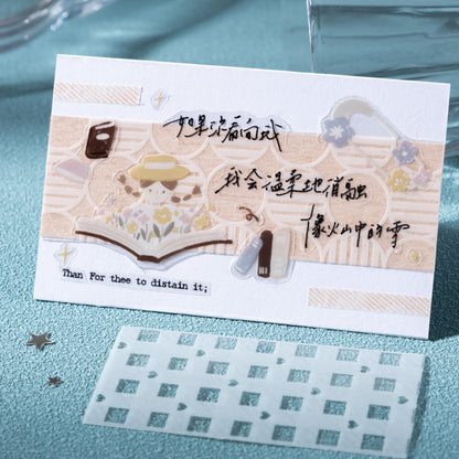 [2603-038] Basic Pattern PET Collage Stickers 6 Styles