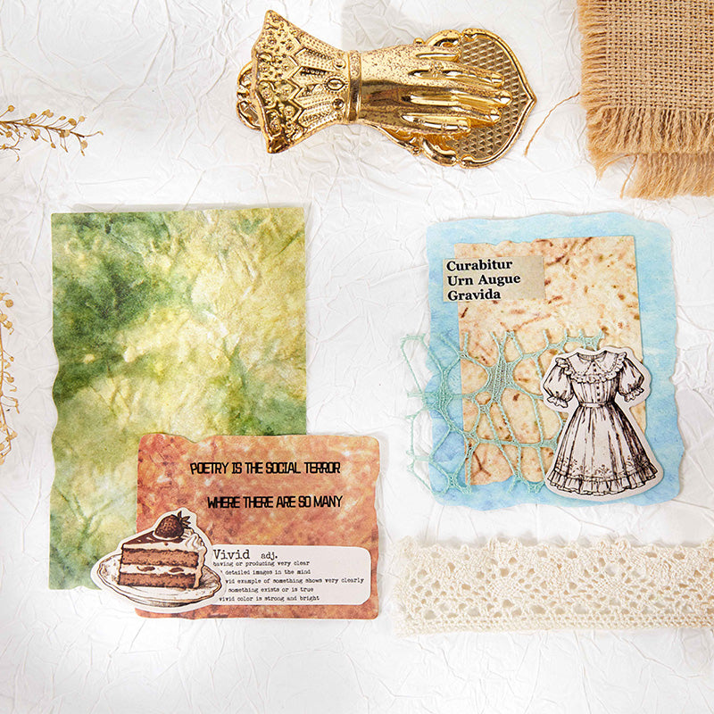 [2602-034] Vintage Textured Embossed Paper 6 Styles