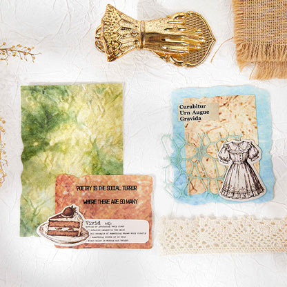 [2602-034] Vintage Textured Embossed Paper 6 Styles