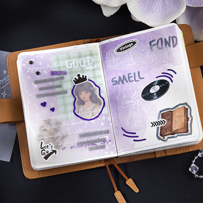 [2603-085] Soft Pastel Journal Background Paper 6 Styles