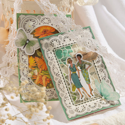 [2602-006] Lace Collage Journal Papers 6 Styles