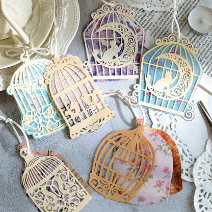 [2603-094] Romantic Lace Frame Journal Collage Stickers 6 Styles