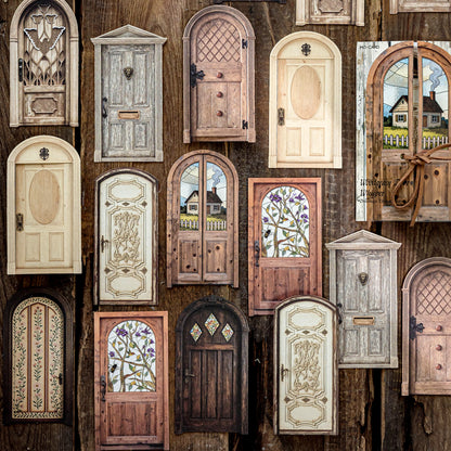 [2602-026] Vintage Door Frame Collage Stickers 6 Styles