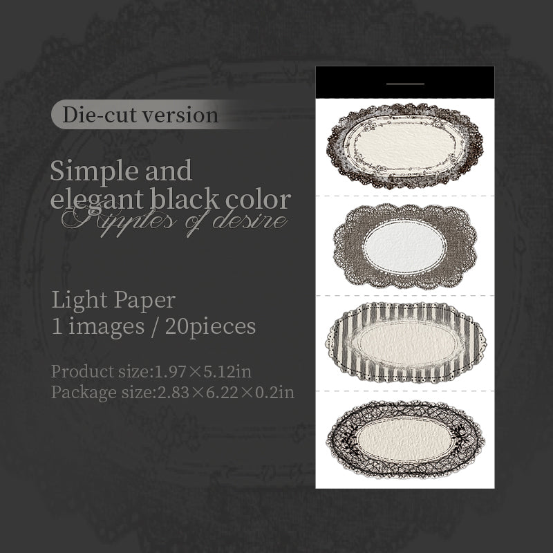 [2601-237] Vintage Floral Label Sticky Notes 6 Styles