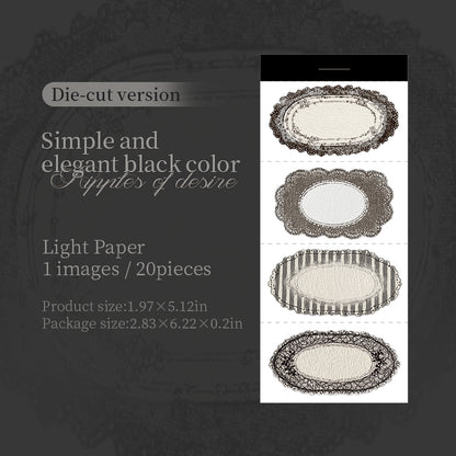 [2601-237] Vintage Floral Label Sticky Notes 6 Styles