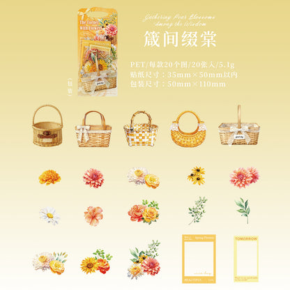 [2603-065] Modern Minimalist Floral Stickers 6 Styles